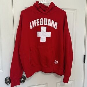 Lifeguard Red Hoodie Sweatshirt